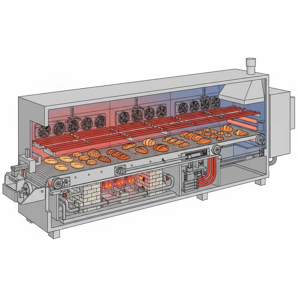 Baking and tunnel ovens