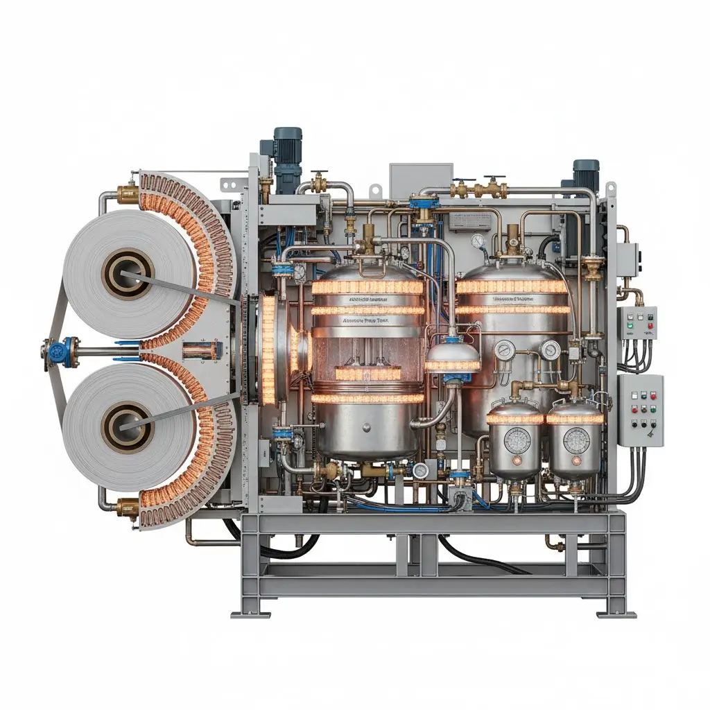 Roll heating and Liner preparation