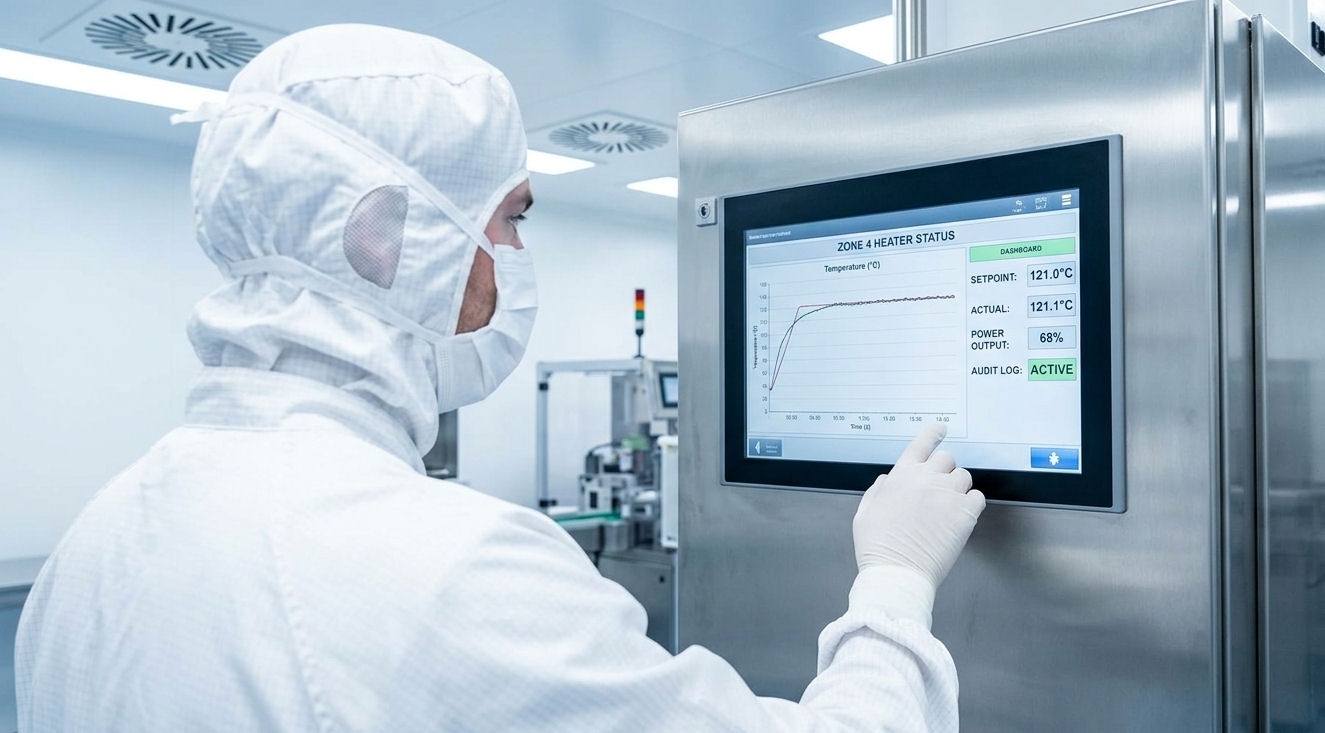 HMI Interface Showing Audit-Ready Data