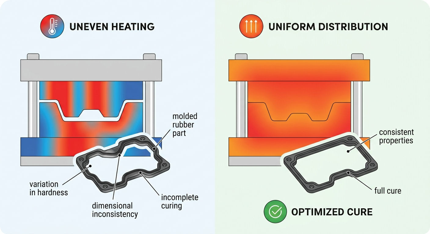 uneven heat distribution